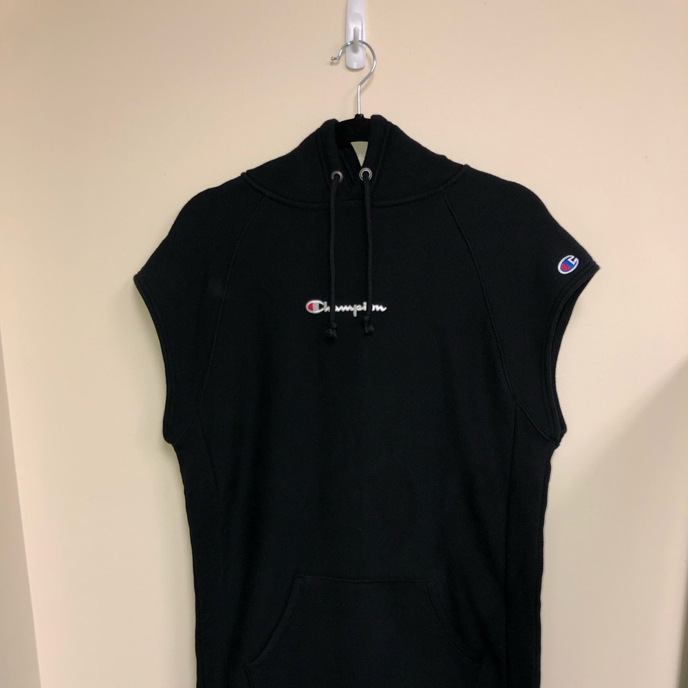 Dark Blue Champion Women’s Reverse Weave Dress with Hood